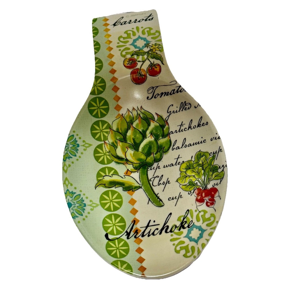 Royal Botanical Society 1895 Logo Poppies large Spoon Rest by Kay Dee Designs